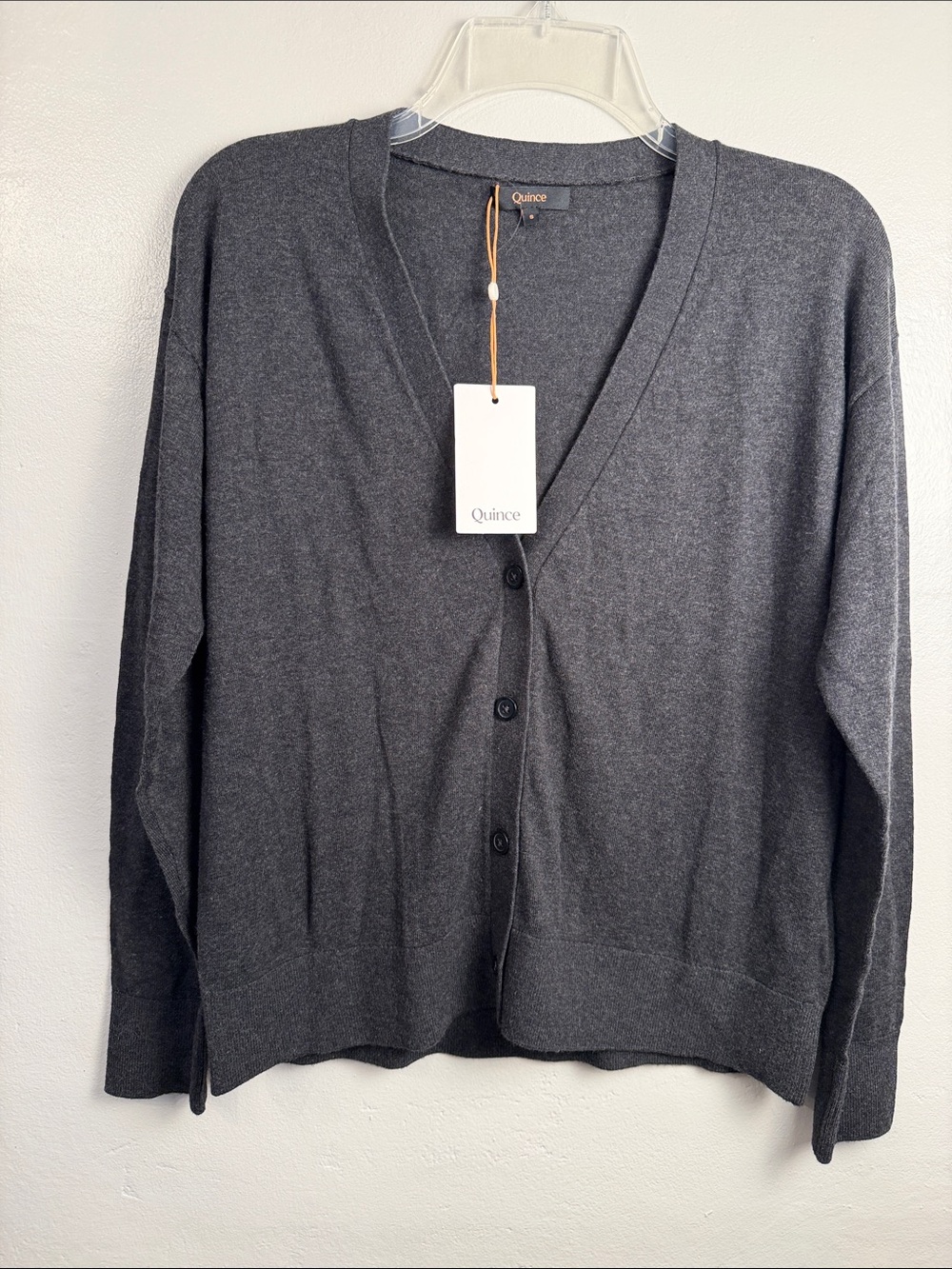 Quince lightweight cotton cashmere cardigan size small